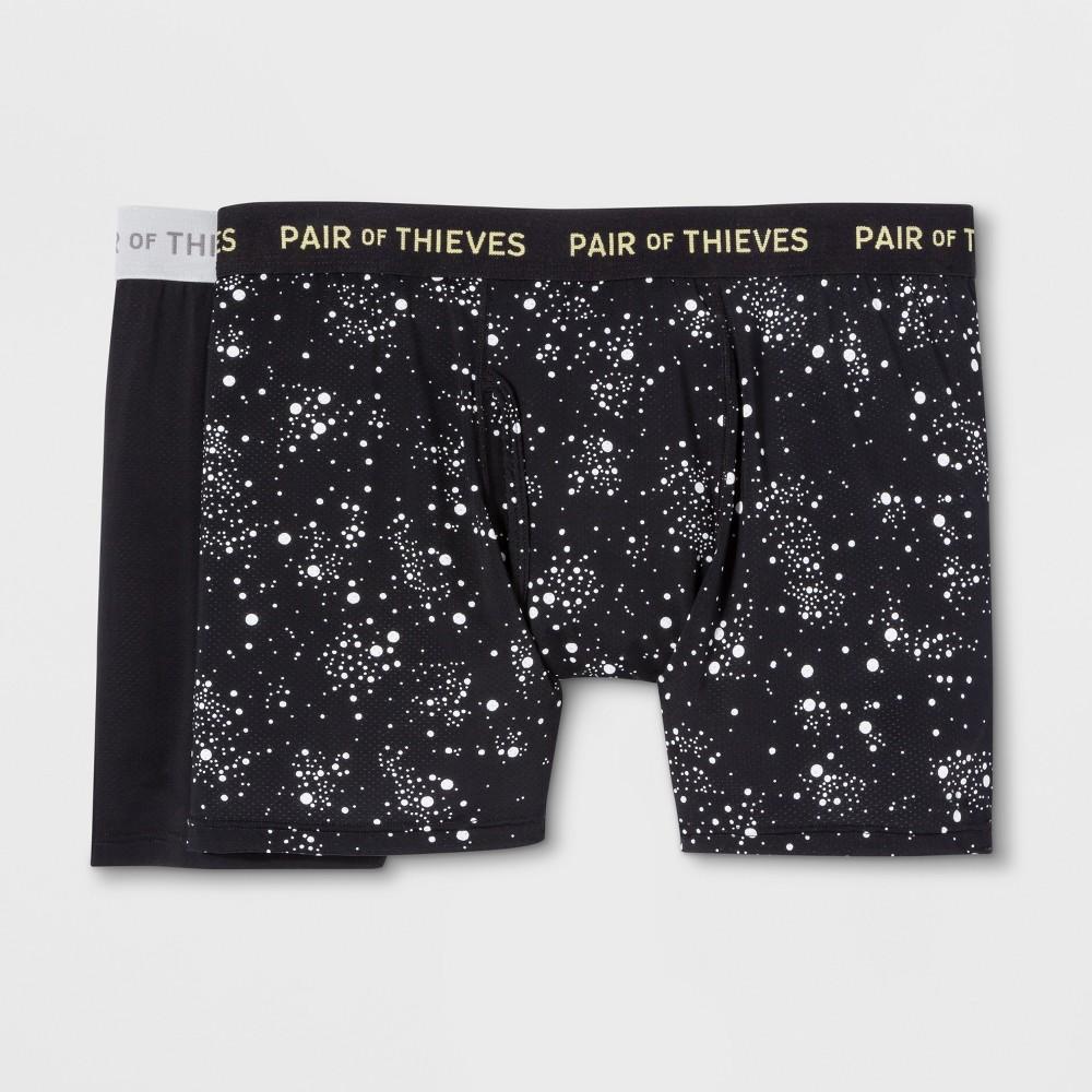 Pair of Thieves Mens Super Fit Boxer Briefs 2pk - Galaxy/Black XL Product Image