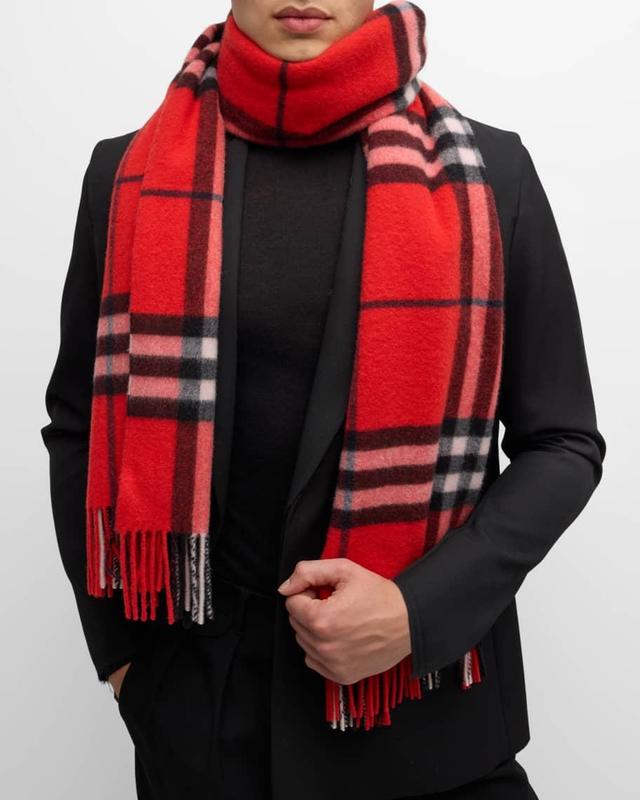 Men's Cashmere Giant Check Scarf Product Image