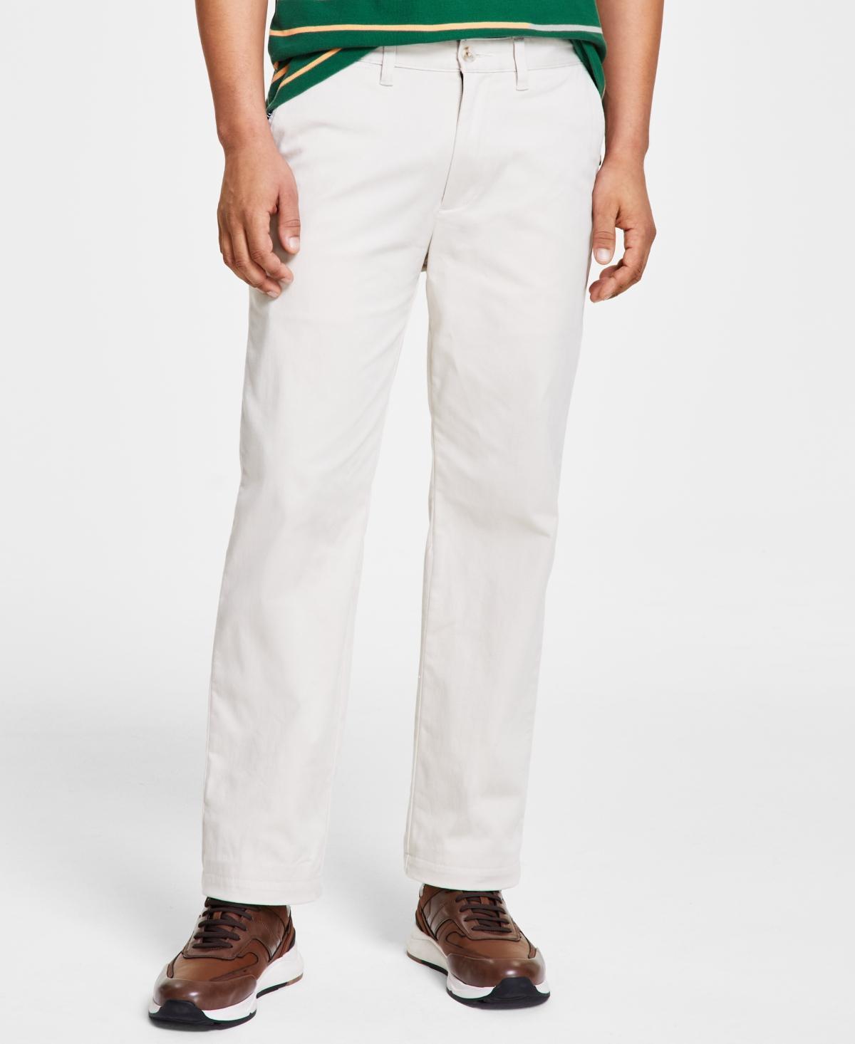 Men's Classic-Fit Stretch Solid Flat-Front Chino Deck Pants   Product Image