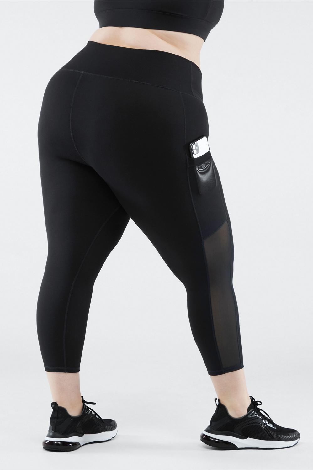 Fabletics On-the-Go High-Waisted Capri Womens black plus Size 1X Product Image