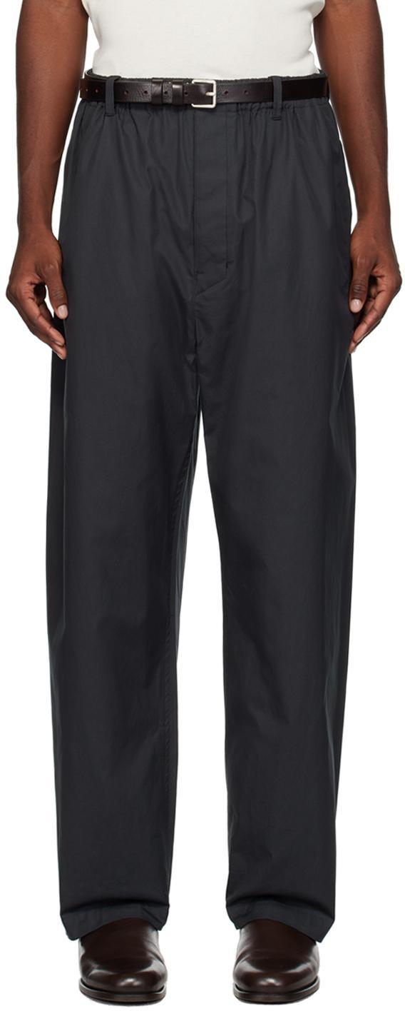 Black Relaxed Trousers In Bk998 Squid Ink Product Image