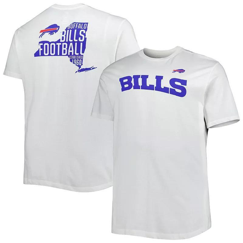 Mens Fanatics White Buffalo Bills Big and Tall Hometown Collection Hot Shot T-shirt Product Image