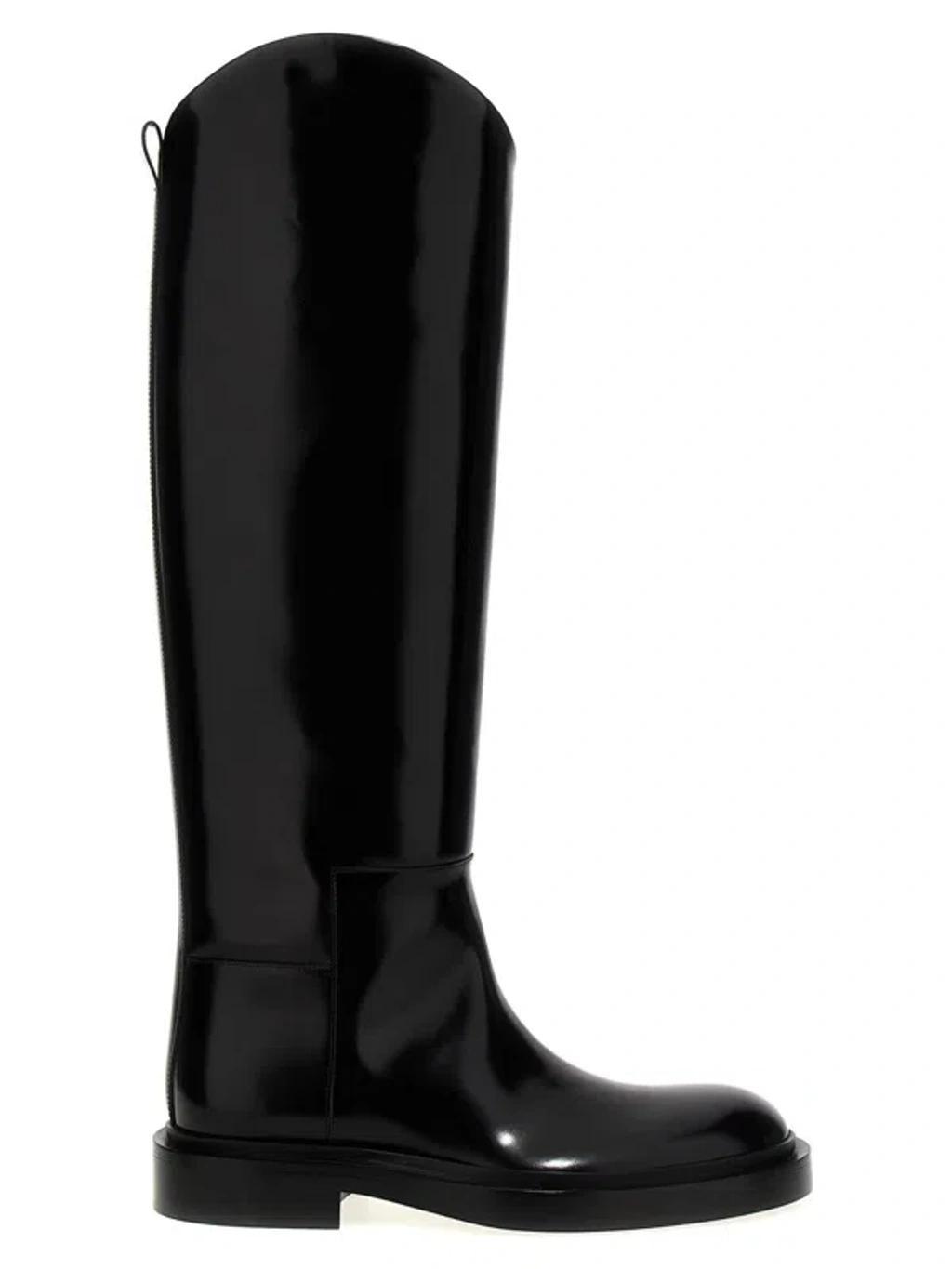 Leather Boots In Black product image