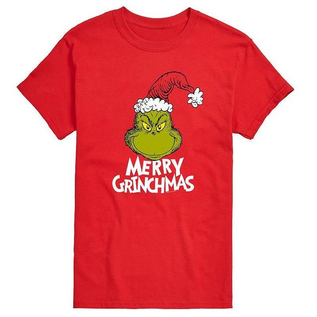 Mens Dr. Seuss The Grinch Grinchmas Tee Athletic Grey Product Image