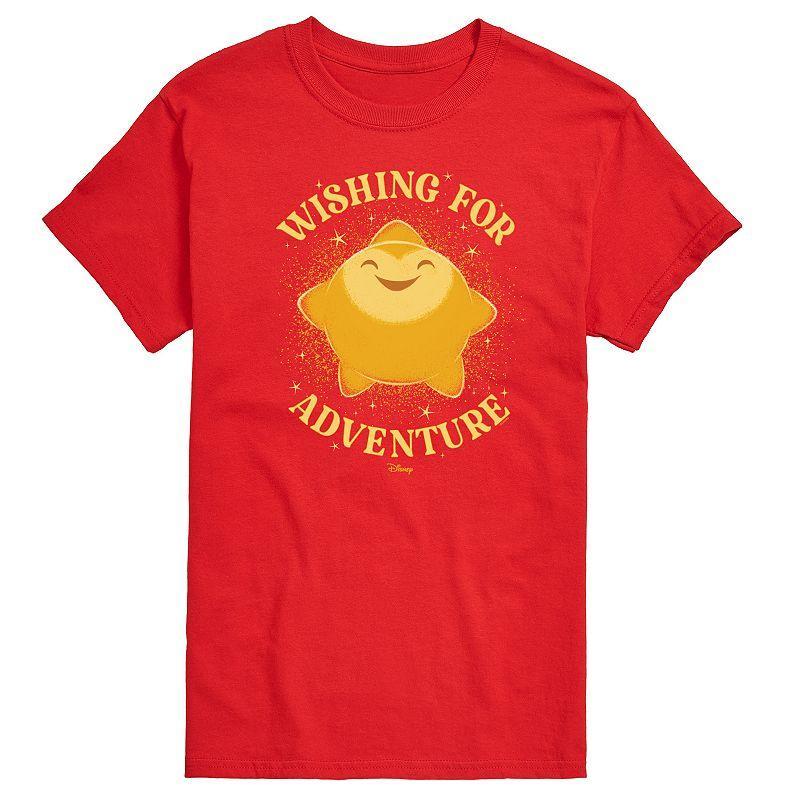 Disneys Wish Big & Tall Wishing For Adventure Graphic Tee, Mens Red Product Image