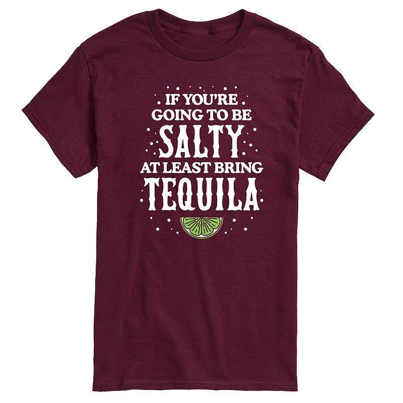 Mens Be Salty Bring Tequila Graphic Tee Red Product Image