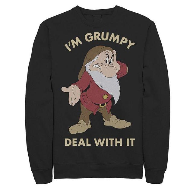 Disneys Snow White Mens Im Grumpy Deal With It Portrait Sweatshirt Product Image