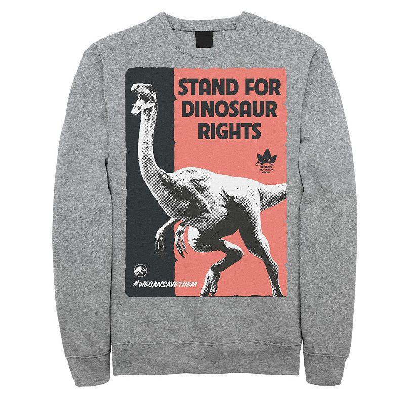 Mens Jurassic World Stand For Dinosaurs Poster Sweatshirt Product Image