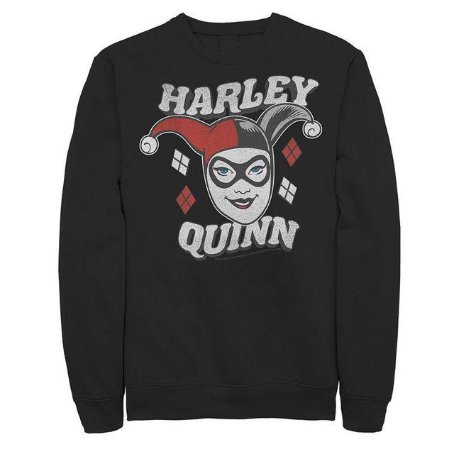 Mens DC Comics Harley Quinn Big Face Sweatshirt Product Image