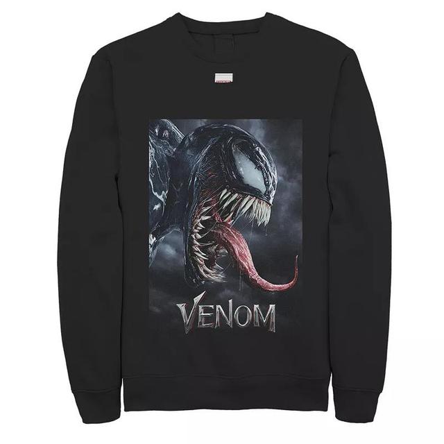 Mens Marvel Venom Tongue Out Poster Graphic Fleece Pullover Product Image