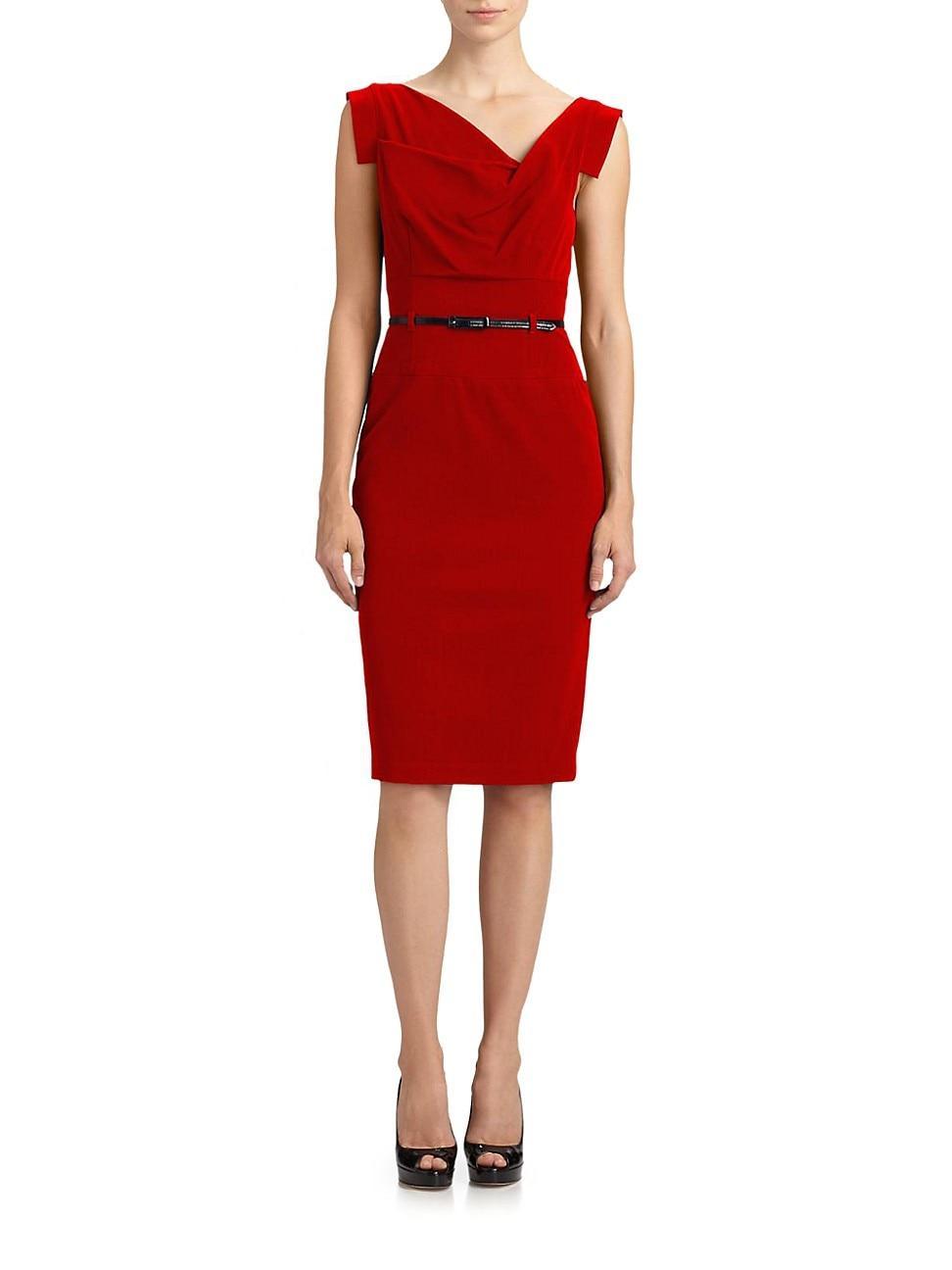 Womens Jackie Belted Sheath Dress Product Image