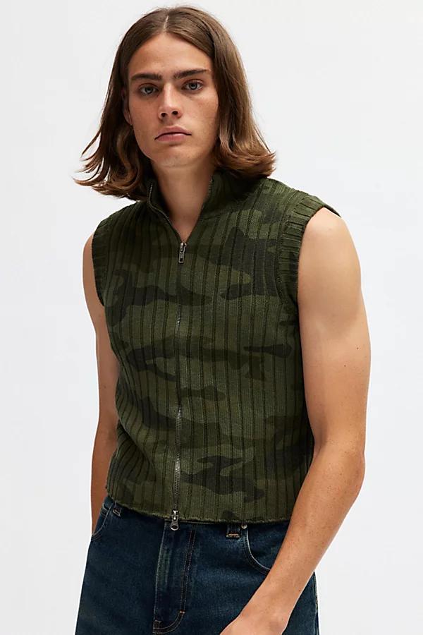 Jaded London Camo Polar Vest Jacket Mens at Urban Outfitters Product Image