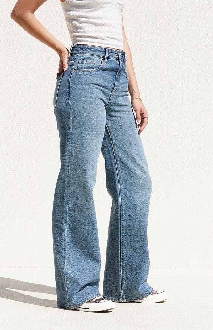 Women's High Waisted Girlfriend Jeans - Product Image