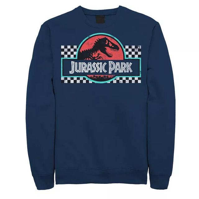 Mens Jurassic Park Retro Colors Checkered Logo Sweatshirt Product Image