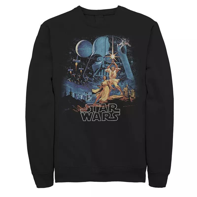 Disneys Star Wars Mens Luke And Leia Action Poster Fleece Product Image