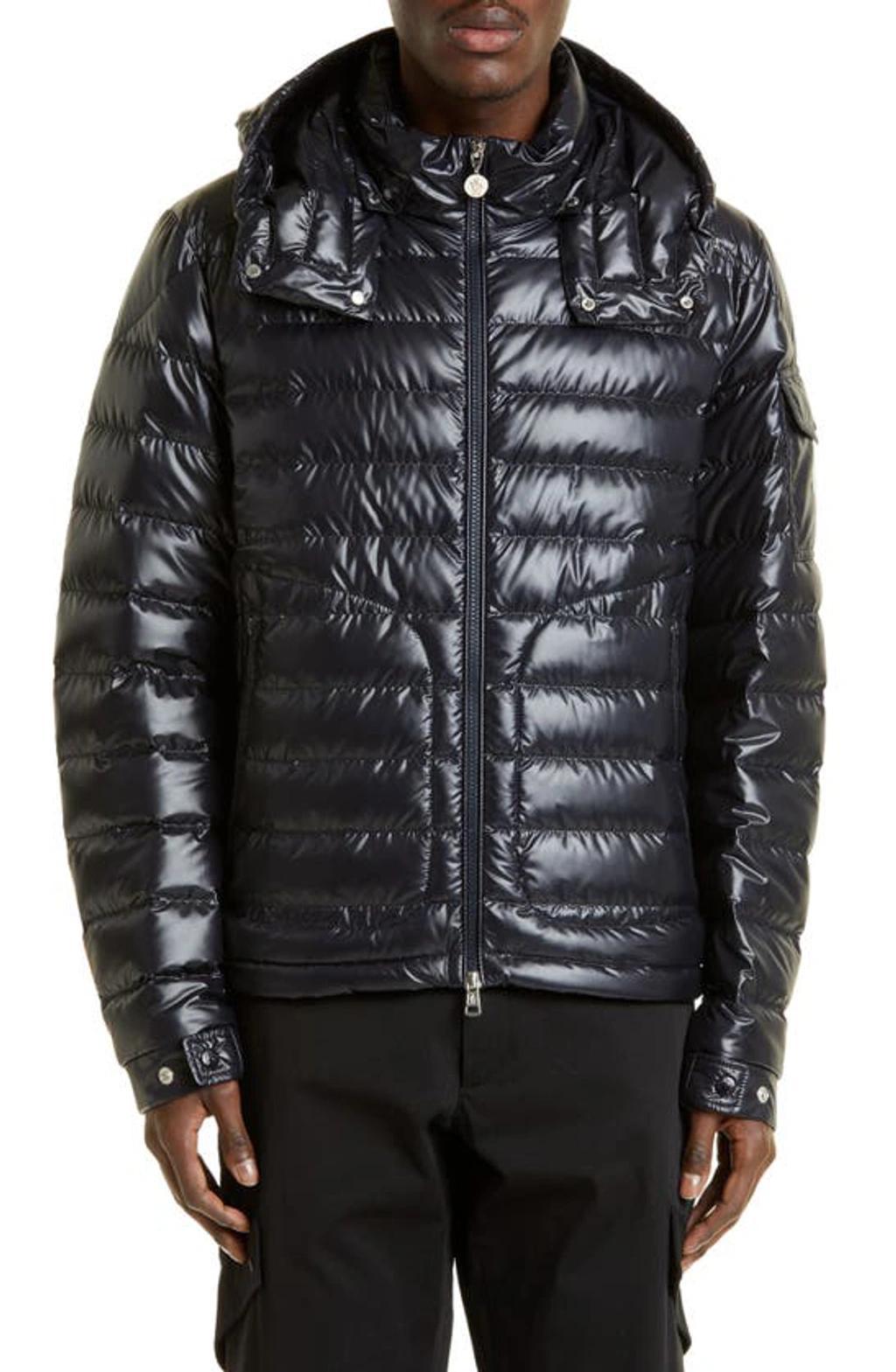 MONCLER Lauros Recycled Polyester Down Jacket In Navy Product Image