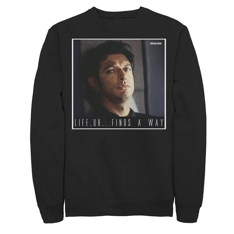 Mens Jurassic Park Ian Malcolm Life Finds A Way Sweatshirt Blue Product Image