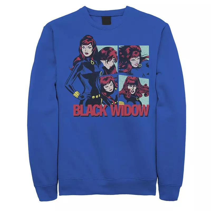 Mens Marvel Black Widow Lockup Sweatshirt Med Blue Product Image