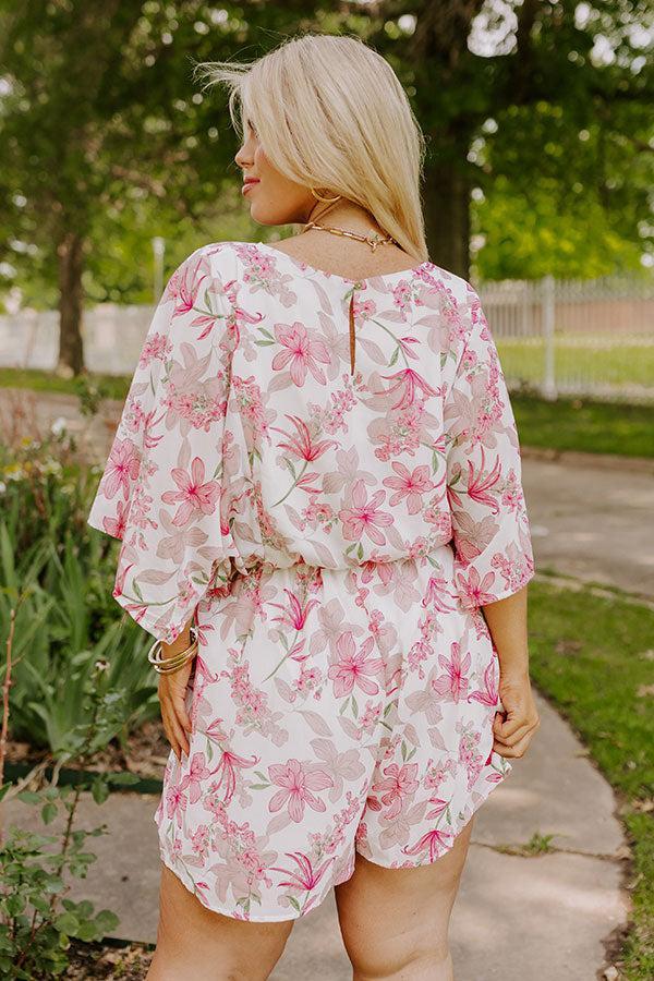 Coastal Calm Floral Romper Curves Product Image