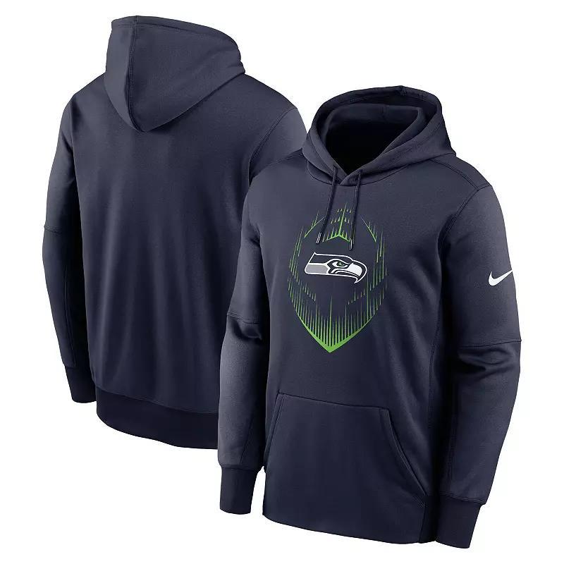 Mens Nike College Navy Seattle Seahawks Icon Performance Pullover Hoodie Product Image