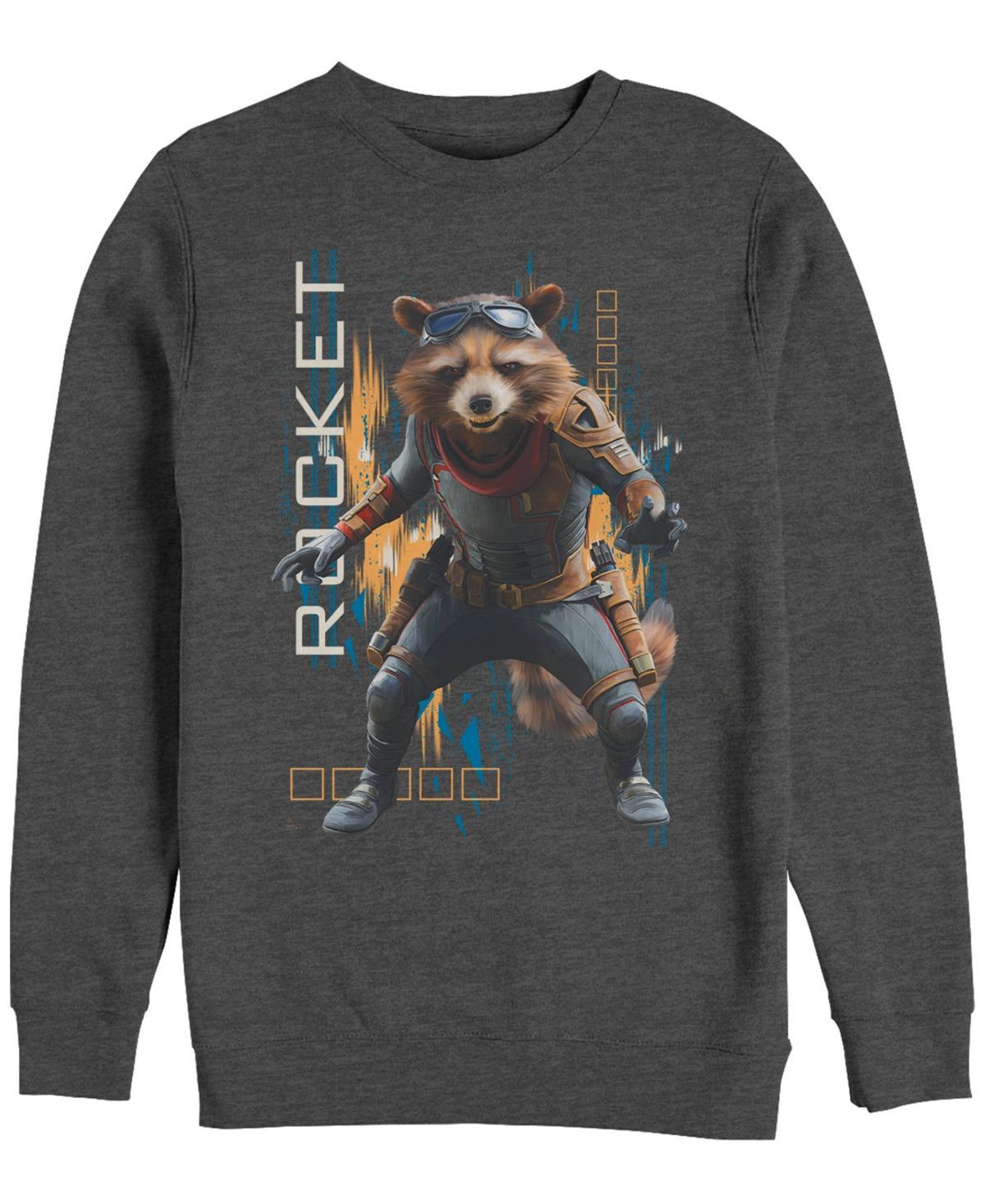 Marvel Mens Avengers Endgame Rocket Action Pose, Crewneck Fleece Product Image