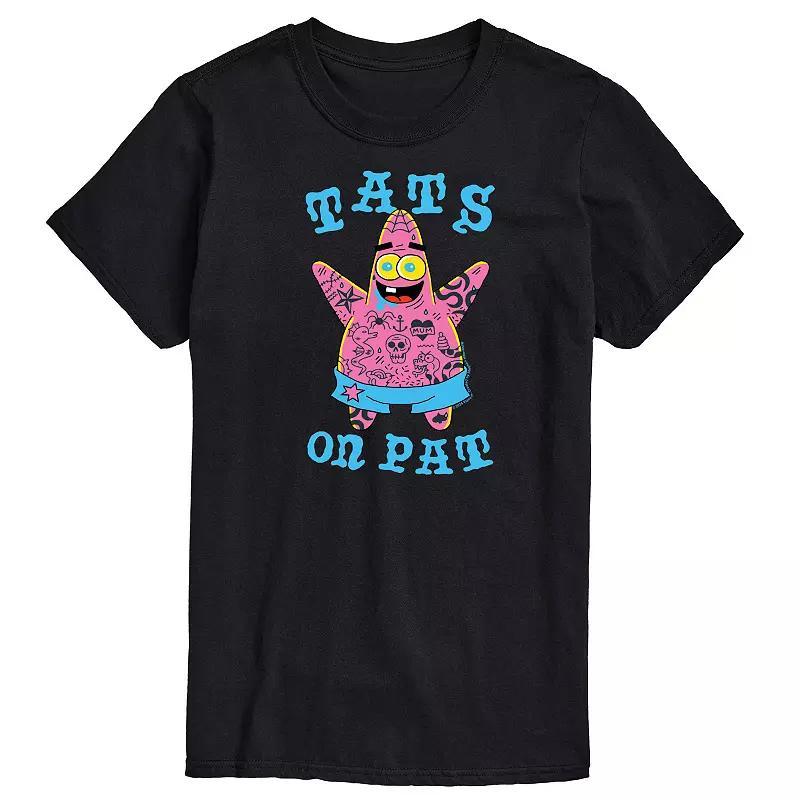 Mens SpongeBob SquarePants Tats on Pat Graphic Tee Product Image