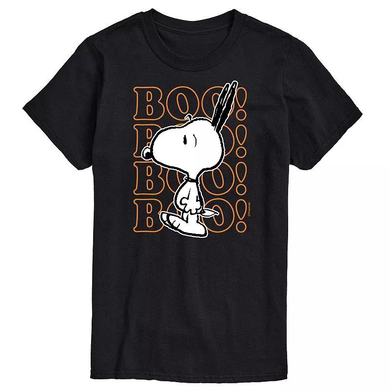 Big & Tall Peanuts Boo! Tee, Mens Black Product Image