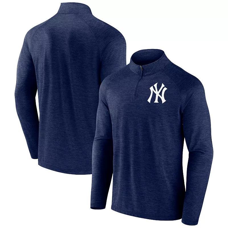 Mens Profile Boston Red Sox Big & Tall Raglan Quarter-Zip Top Blue Product Image