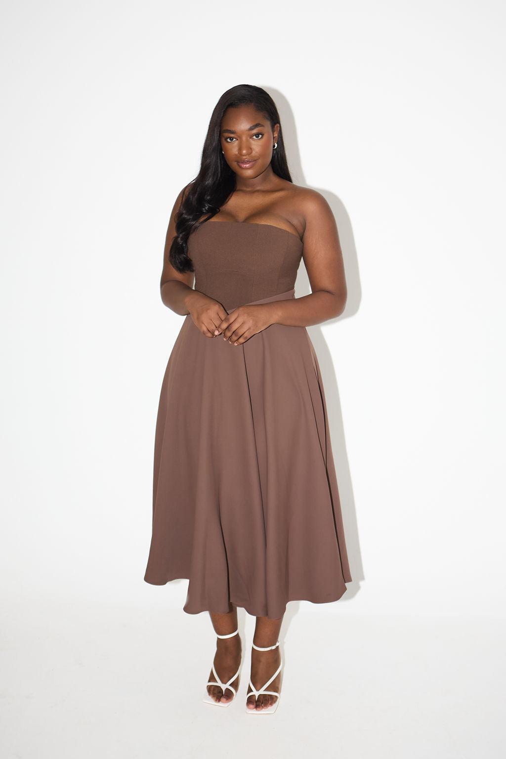 The Ultimate Muse Strapless Midi Dress Product Image