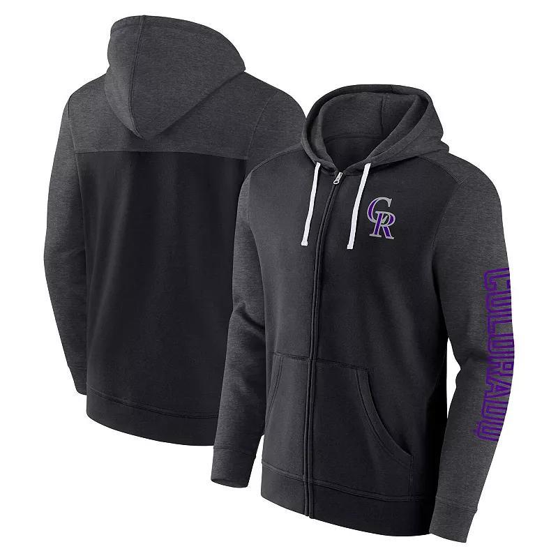 Mens Fanatics Branded Colorado Rockies Offensive Line Up Full-Zip Hoodie Product Image