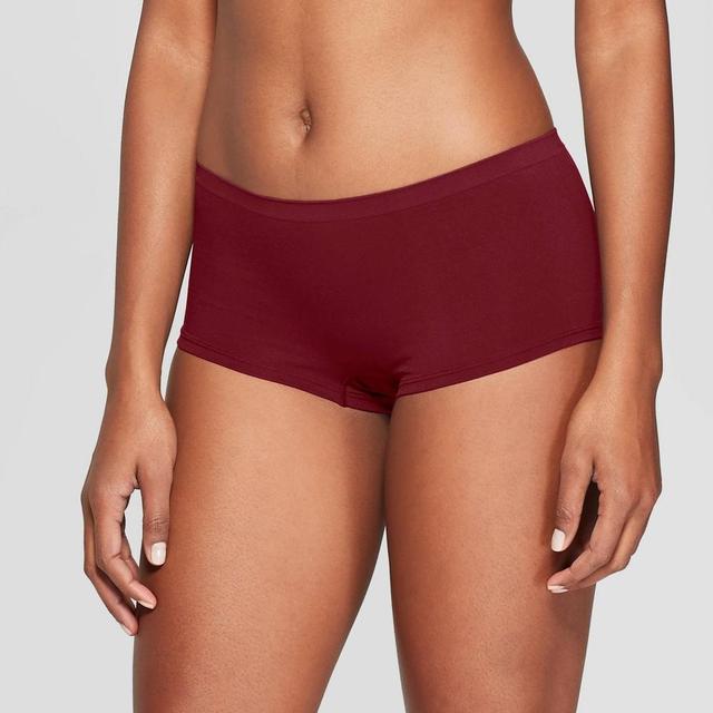 Womens Seamless Boy Shorts - Auden Berry Red XL Product Image