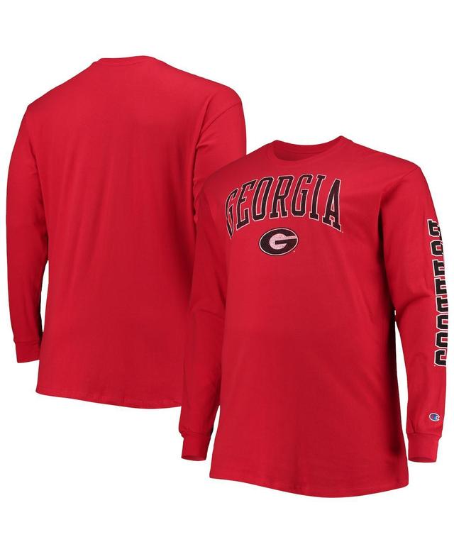 Mens Champion Red Georgia Bulldogs Big and Tall 2-Hit Long Sleeve T-shirt Product Image