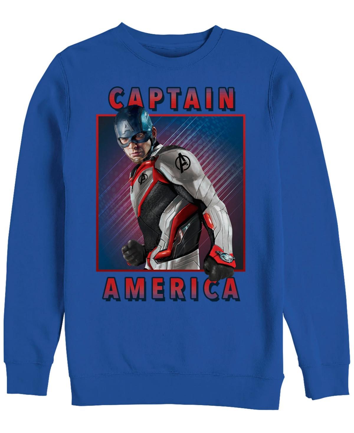 Marvel Mens Avengers Endgame Captain America Portrait, Crewneck Fleece Product Image