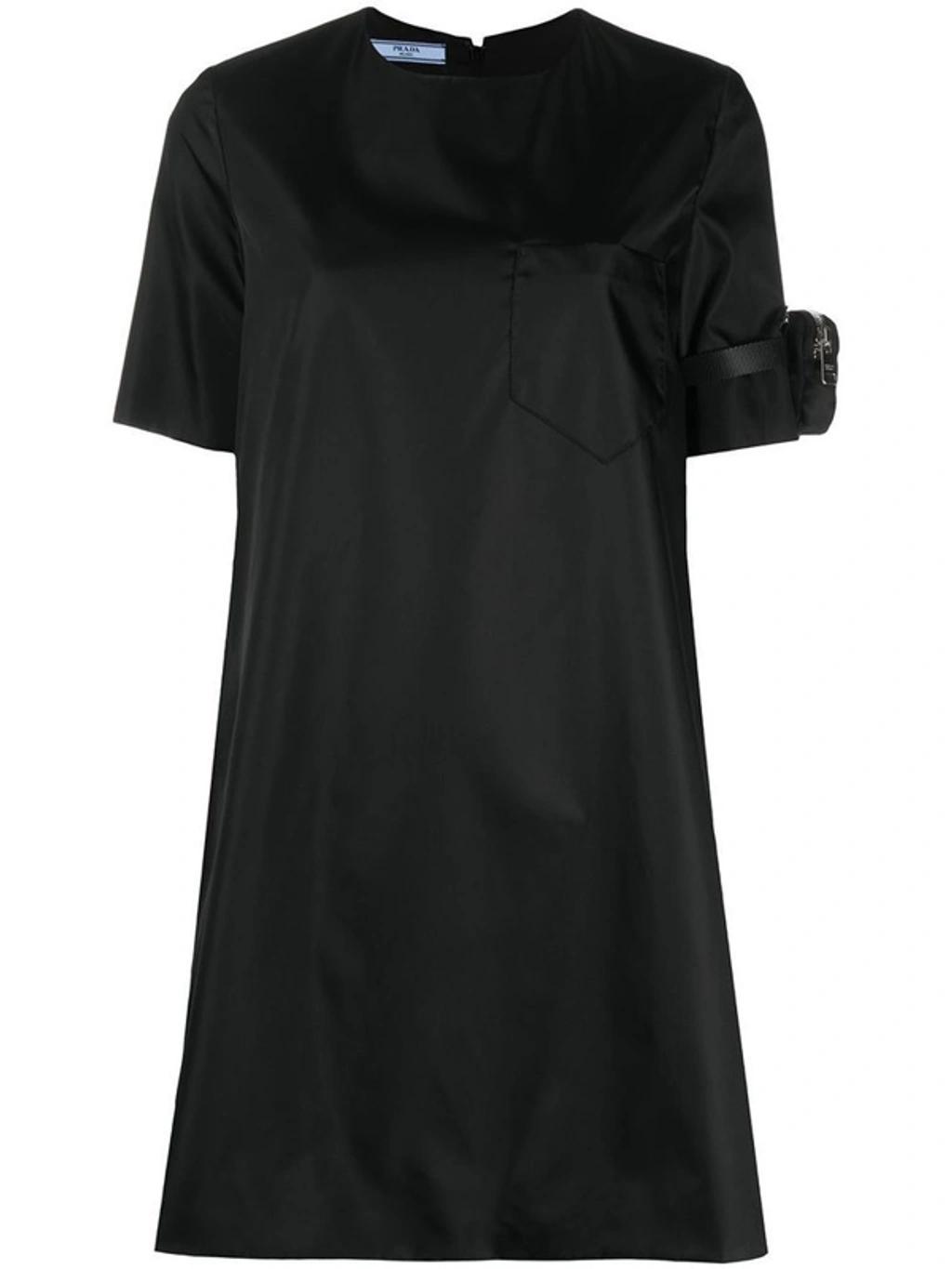 Re-nylon Pocket-detail Dress In Black Product Image