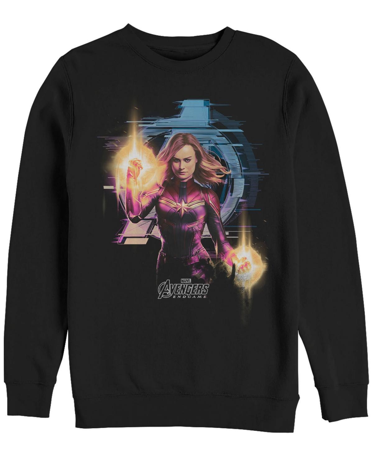 Mens Marvel Captain Marvel Action Portrait Logo Fleec Product Image