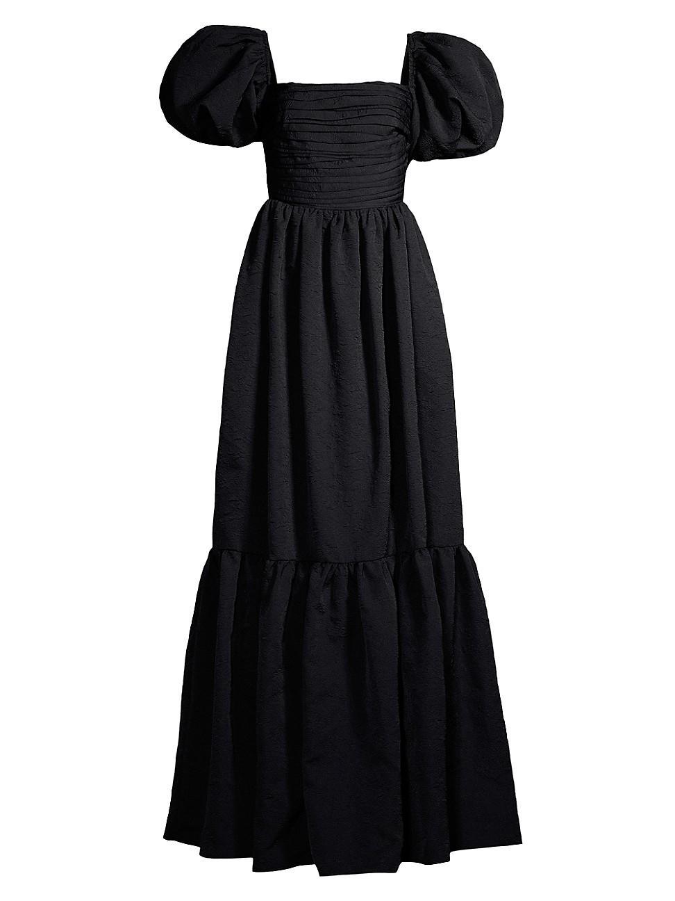 Womens Medeline Puff-Sleeve Maxi Dress Product Image