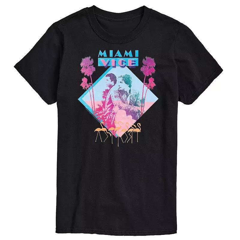 Big & Tall Miami Vice Graphic Tee, Mens Blue Product Image