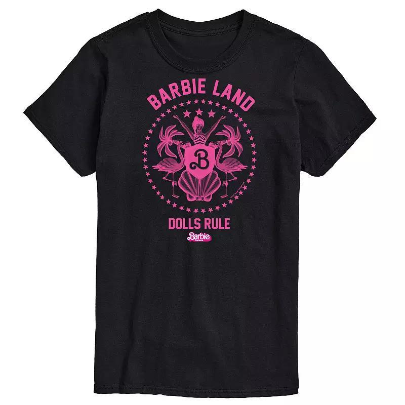 Big & Tall Barbie The Movie Barbie Land Dolls Graphic Tee, Mens Product Image