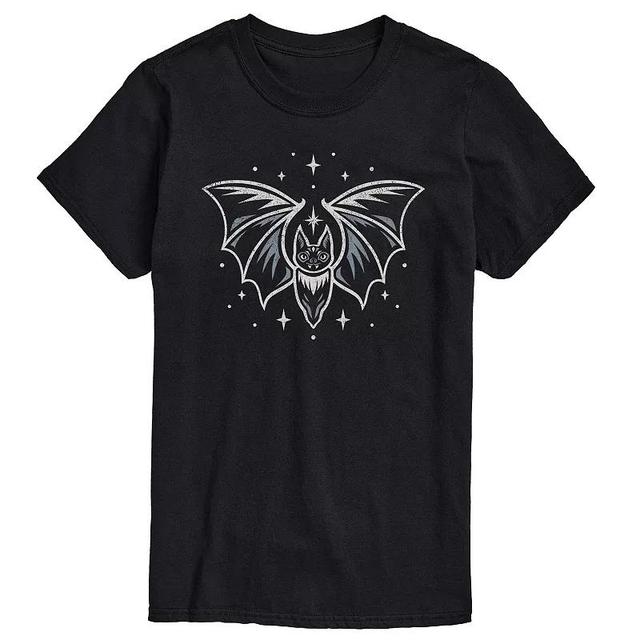 Mens Grey Bat Graphic Tee Black Product Image