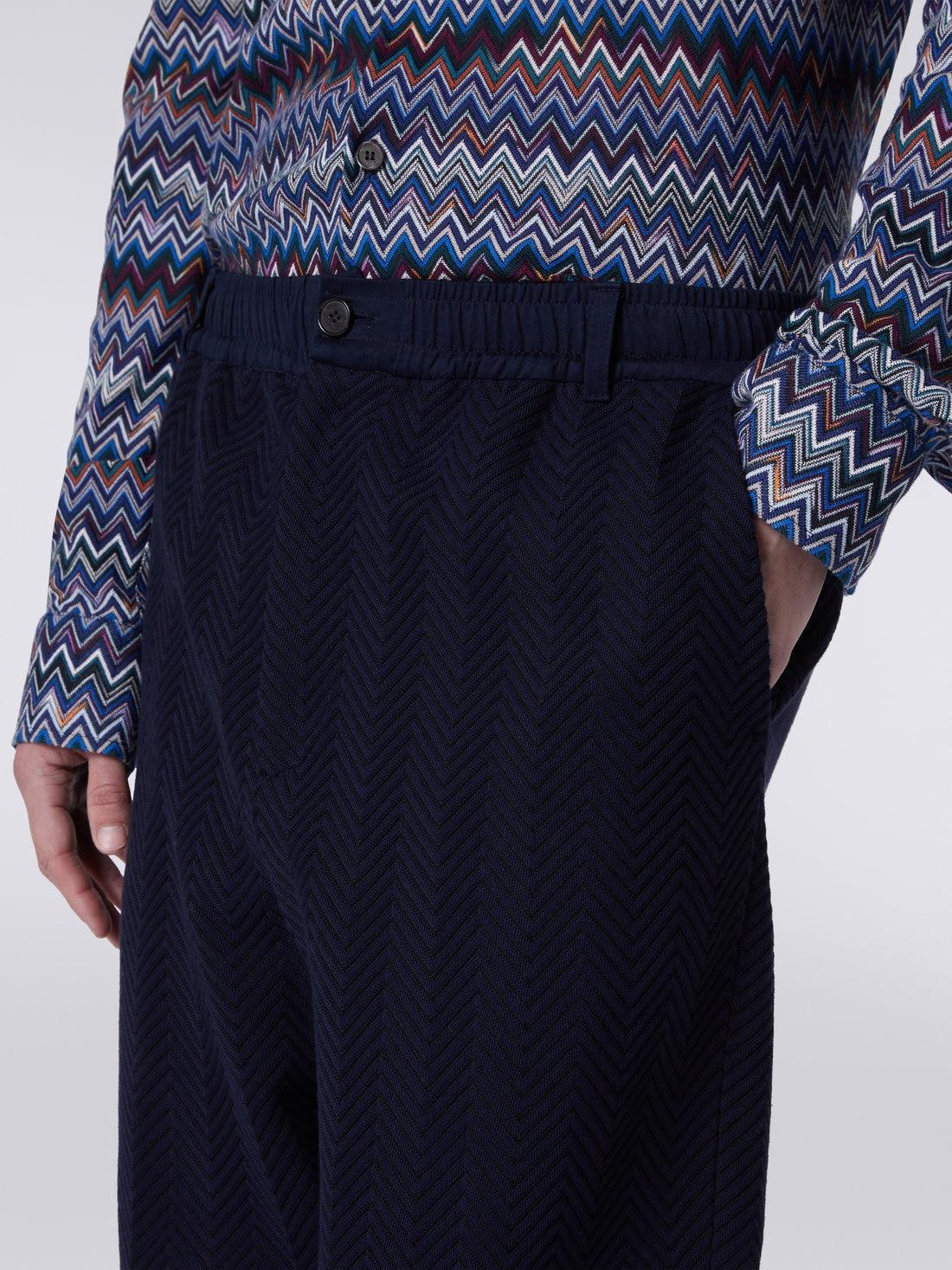 Classic cotton and viscose zigzag trousers Multicoloured | Missoni Product Image