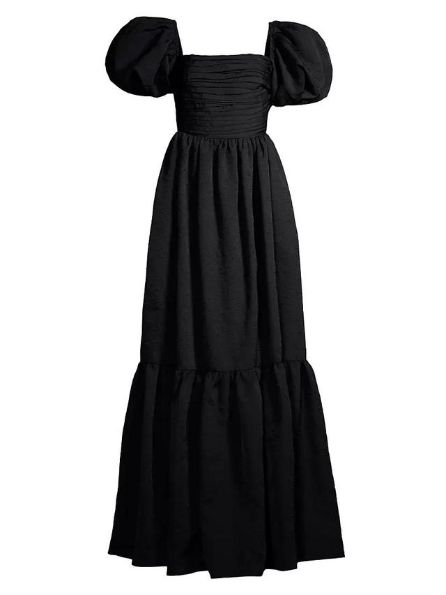 Medeline Puff-Sleeve Maxi Dress Product Image