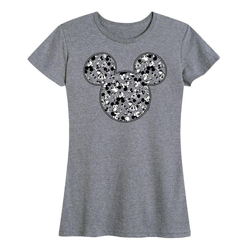 Disneys Mickey Mouse Womens Meta Graphic Tee Grey Gray Product Image