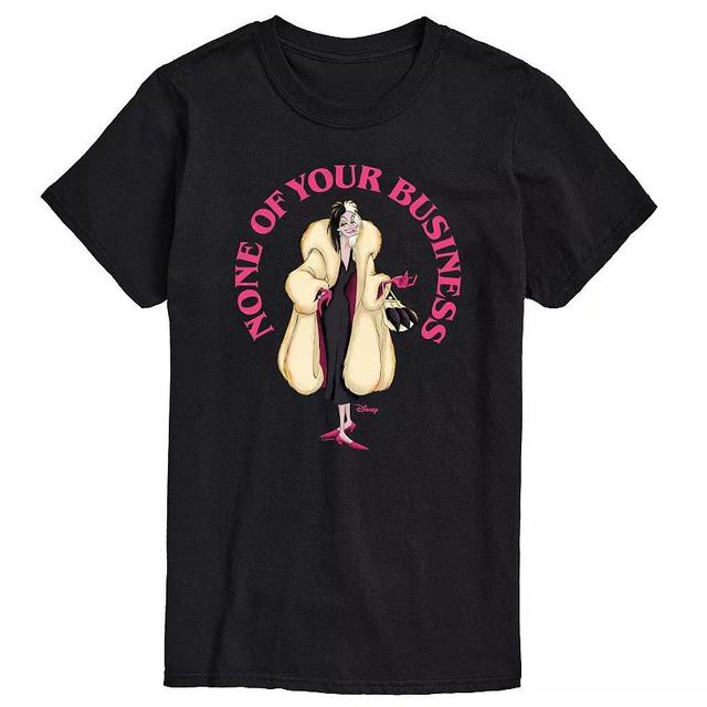 Disney Villains Cruella Big & Tall None Of Your Business Graphic Tee, Mens Product Image