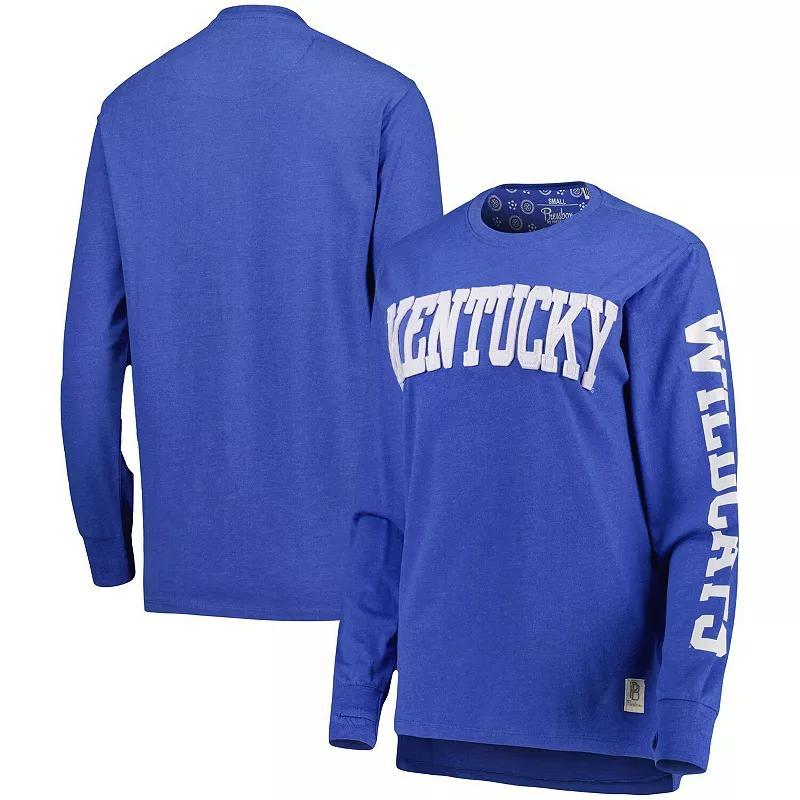 Womens Pressbox Royal Kentucky Wildcats Two-Hit Canyon Long Sleeve T-Shirt Product Image