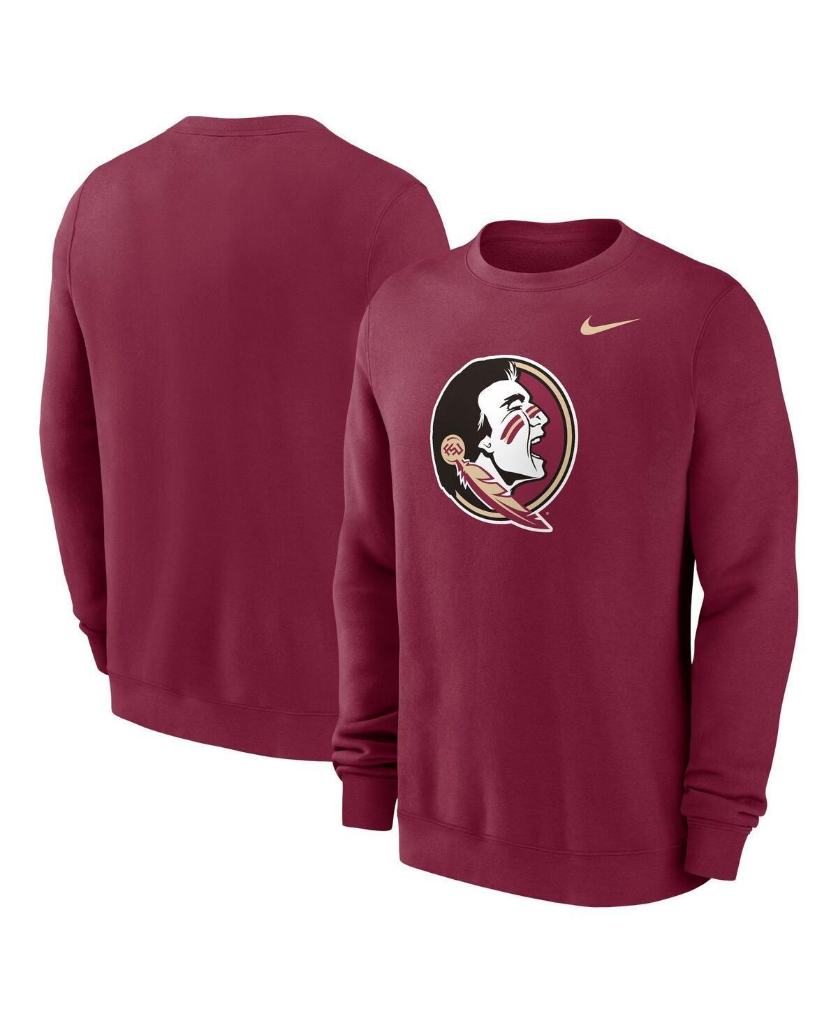 NIKE Men's Garnet Florida State Seminoles Primetime Evergreen Fleece Pullover Sweatshirt Product Image