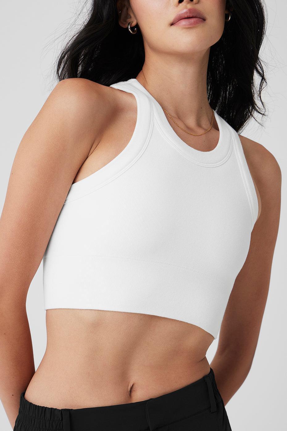 Seamless Delight High Neck Bra - White Product Image