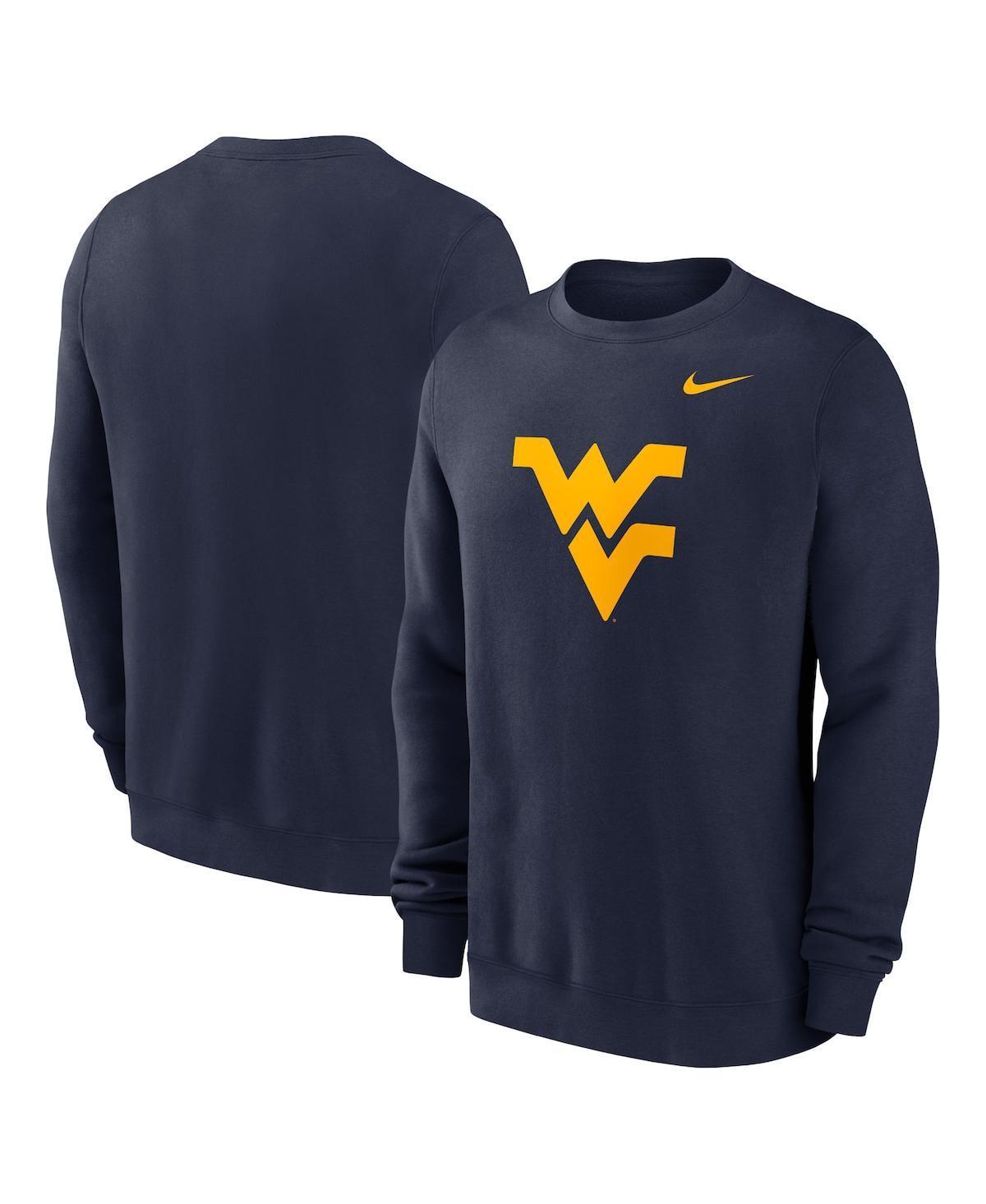 Nike Mens Navy West Virginia Mountaineers Primetime Evergreen Fleece Pullover Sweatshirt Product Image