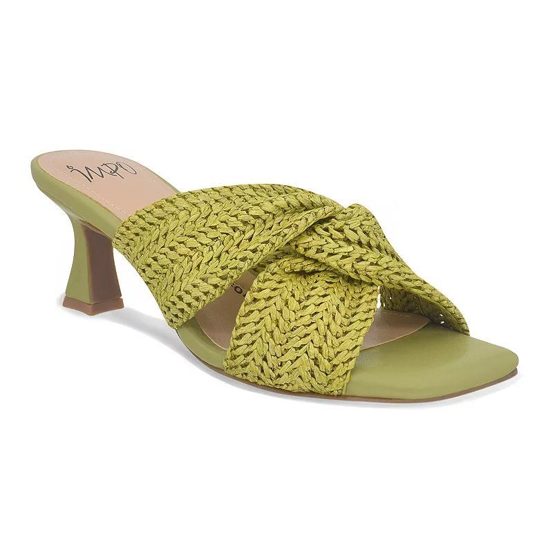 Impo Nikka Womens Raffia Memory Foam Dress Sandals Green Product Image