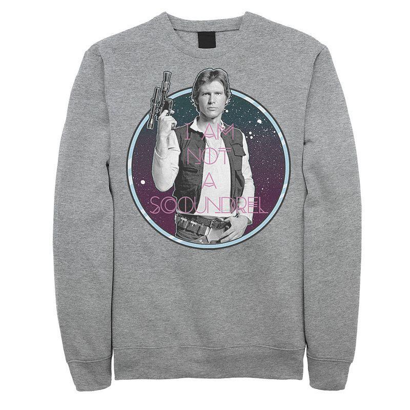 Mens Star Wars Han Solo Not a Scoundrel Classic Pose Sweatshirt Athletic Grey Product Image