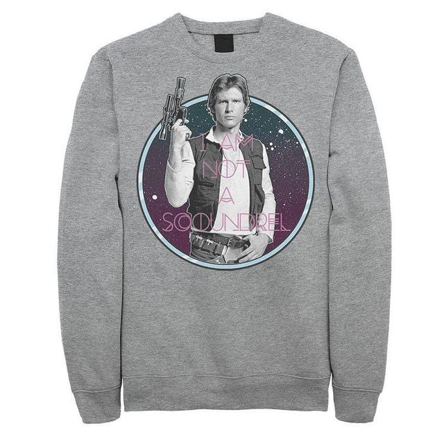 Mens Star Wars Han Solo Not a Scoundrel Classic Pose Sweatshirt Athletic Grey Product Image